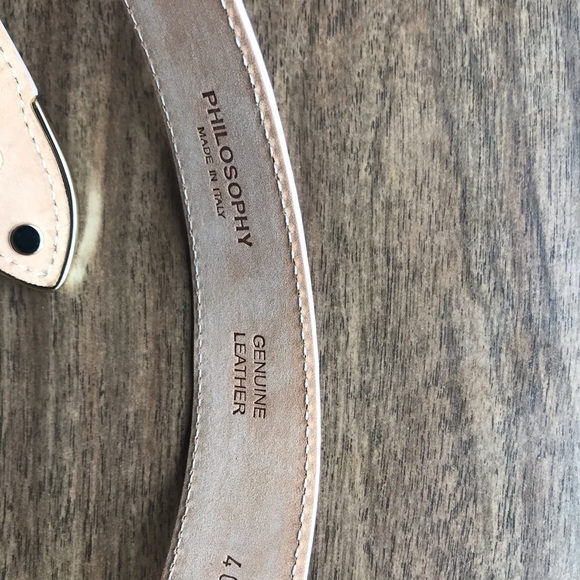 Philosophy pink leather belt, size 40 - Picture 5 of 12